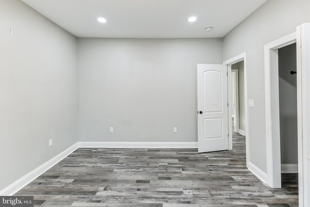 4219 Granada Ave, Baltimore, MD 21215 - empty room with a smoke detector, wood finished floors, and recessed lighting