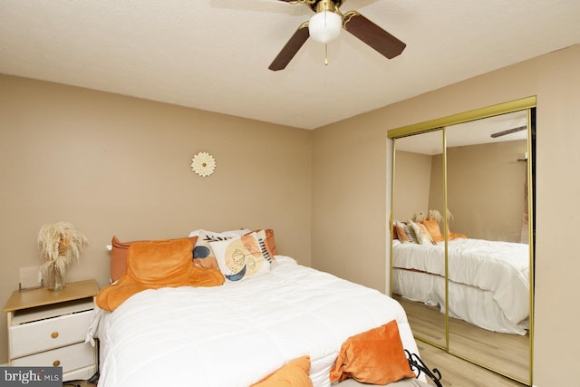 12518 Tove Rd, Clinton, MD 20735 - bedroom featuring a closet, wood finished floors, and ceiling fan