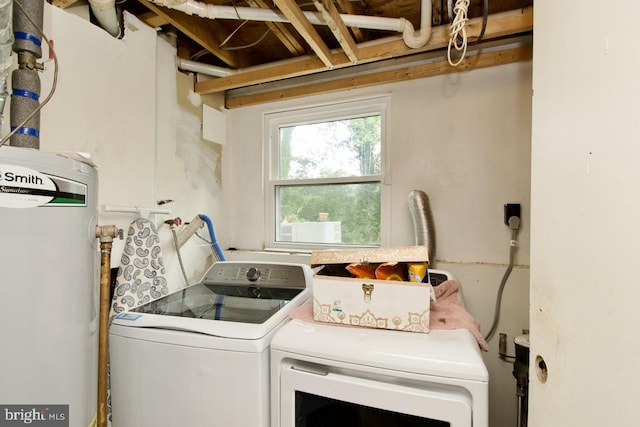 12518 Tove Rd, Clinton, MD 20735 - laundry room featuring washer and clothes dryer and water heater