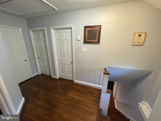 7301 Granite Rd, Elkins Park, PA 19027 - hall featuring wood finished floors and baseboards