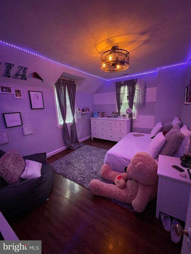 7301 Granite Rd, Elkins Park, PA 19027 - bedroom featuring wood finished floors and lofted ceiling