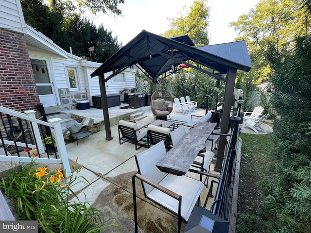 7301 Granite Rd, Elkins Park, PA 19027 - view of patio featuring a gazebo and a jacuzzi