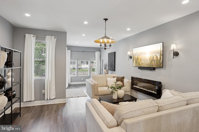 7357 E Walnut Ln, Philadelphia, PA 19138 - living area with recessed lighting and dark wood finished floors