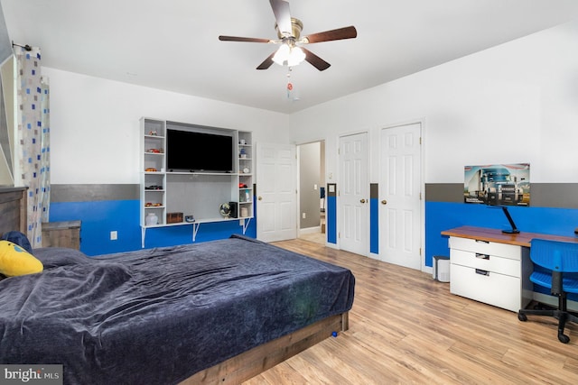 3789 Spring Rd, Carlisle, PA 17013 - bedroom with wood finished floors and a ceiling fan