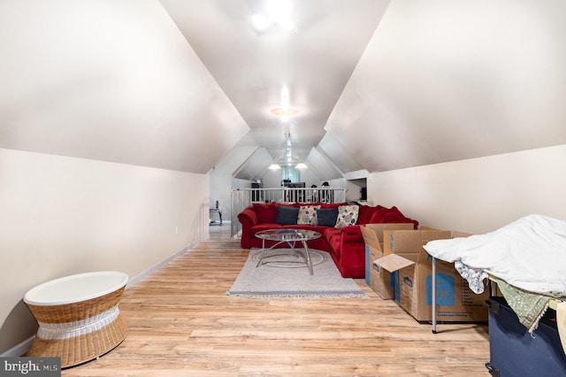 3789 Spring Rd, Carlisle, PA 17013 - living area with wood finished floors and lofted ceiling
