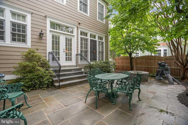114 Lake St, Gaithersburg, MD 20878 - view of patio / terrace featuring french doors