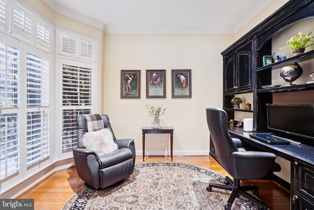 114 Lake St, Gaithersburg, MD 20878 - office space featuring light wood-style flooring, ornamental molding, and plenty of natural light