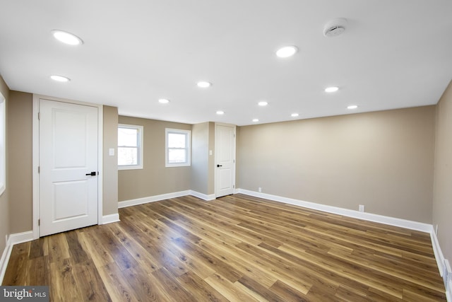 508 Vine St, Palmyra, NJ 08065 - below grade area featuring wood finished floors and recessed lighting