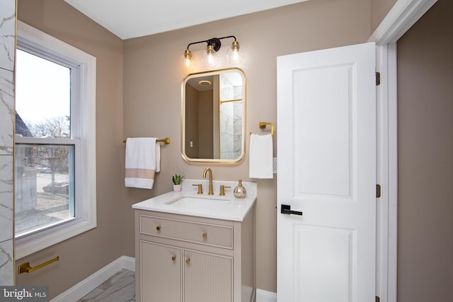 508 Vine St, Palmyra, NJ 08065 - bathroom featuring baseboards and vanity