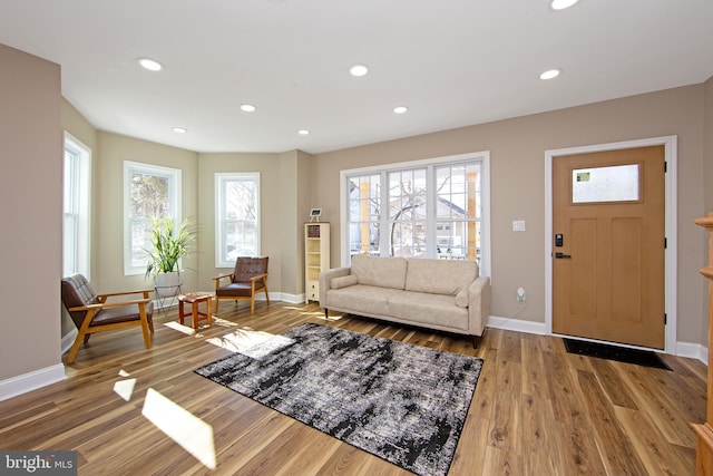 508 Vine St, Palmyra, NJ 08065 - living room with wood finished floors and recessed lighting