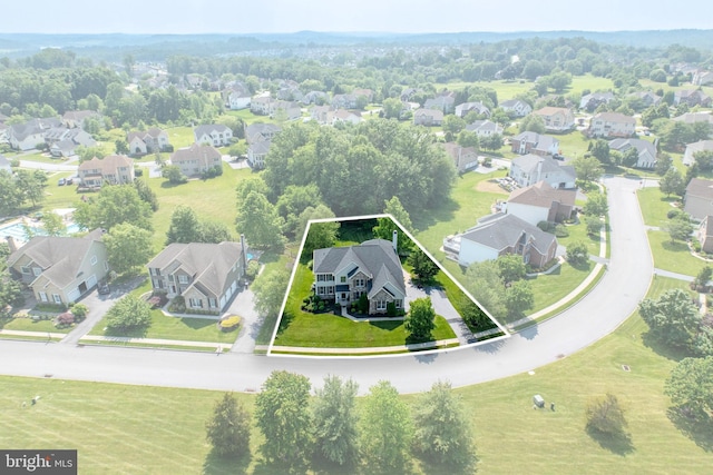 147 Palsgrove Way, Chester Springs, PA 19425 - aerial perspective of suburban area featuring property parcel outlined