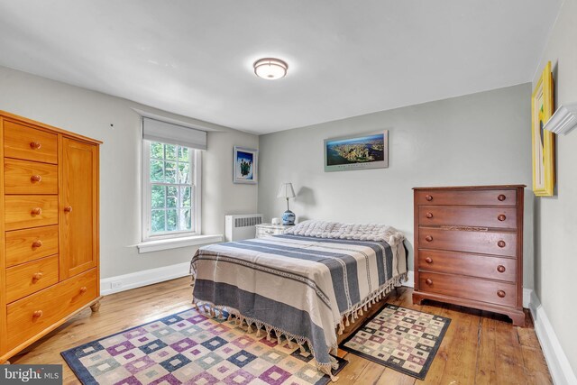 277 W Baltimore Pike, Media, PA 19063 - bedroom featuring radiator and light wood-style flooring