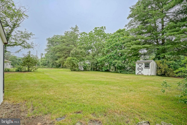 328 Spruce St, Bridgeton, NJ 08302 - view of grassy yard featuring a storage unit