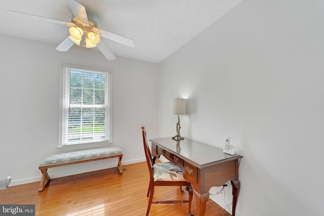 1092 Carriage Hill Pkwy, Annapolis, MD 21401 - office area featuring light wood-style floors and a ceiling fan