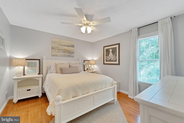 1092 Carriage Hill Pkwy, Annapolis, MD 21401 - bedroom featuring light wood-type flooring and a ceiling fan
