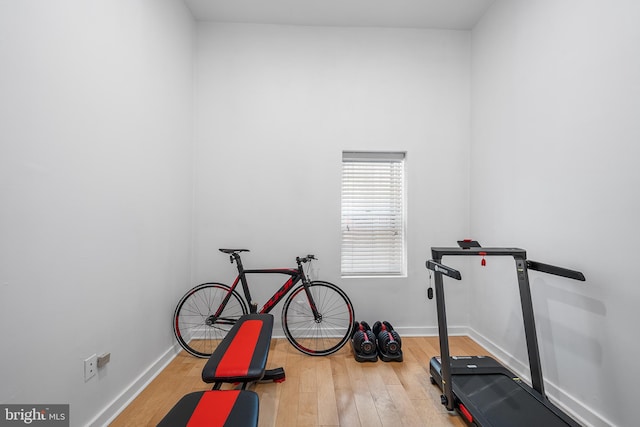 114 Naudain St Unit A, Philadelphia, PA 19147 - workout area featuring wood finished floors and baseboards