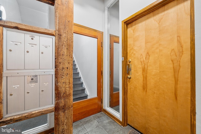 114 Naudain St Unit A, Philadelphia, PA 19147 - foyer entrance with mail area and stairway