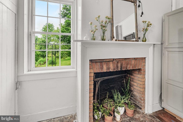 1498 Mckinstrys Mill Rd, Union Bridge, MD 21791 - detailed view of a brick fireplace