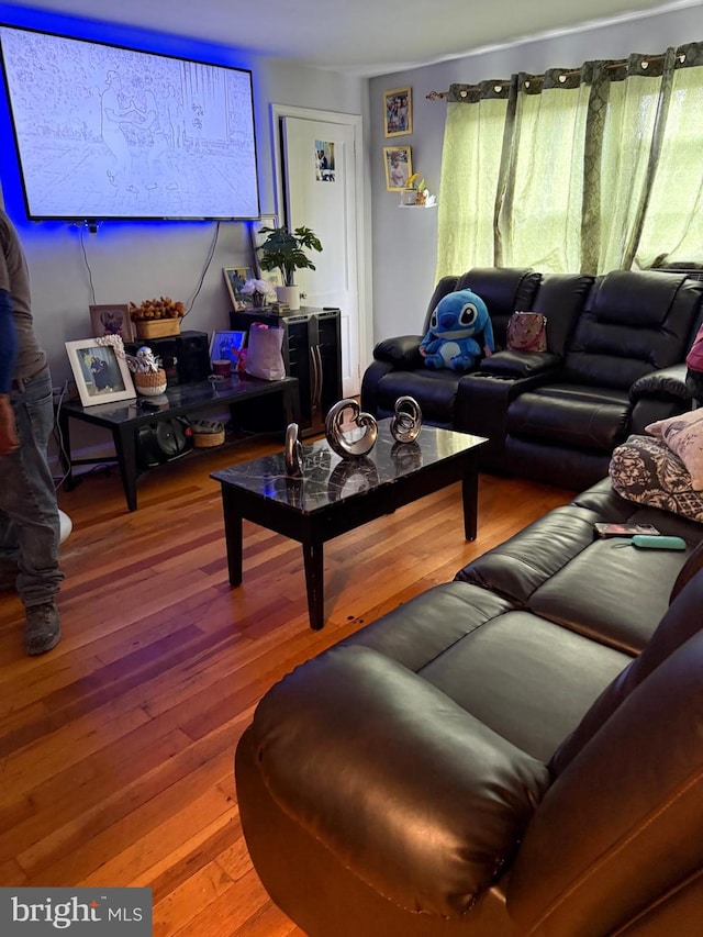 2212 Cove Rd, Pennsauken, NJ 08110 - living area with hardwood / wood-style floors