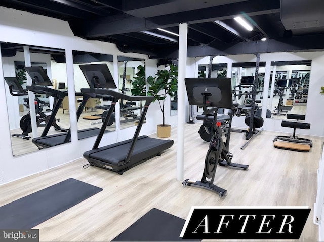 102 Wildflower Ct, Wenonah, NJ 08090 - gym with wood finished floors