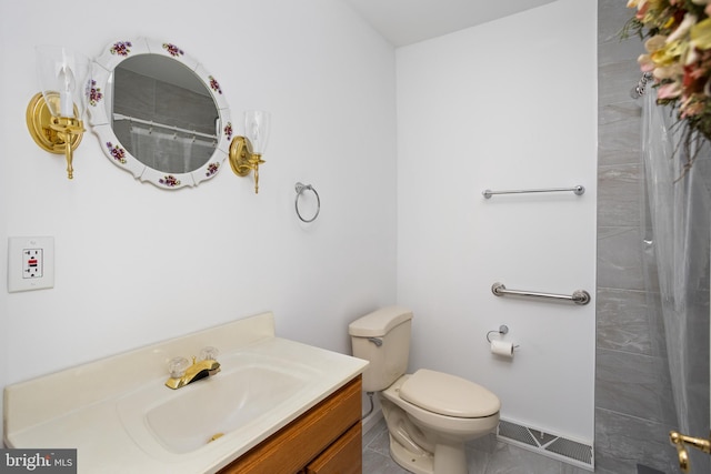 3847 Quakerbridge Rd, Hamilton, NJ 08619 - bathroom featuring vanity, curtained shower, and tile patterned floors