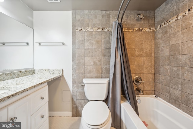 9810 Kingsbridge Dr Unit 102, Fairfax, VA 22031 - bathroom featuring vanity, shower / tub combo with curtain, and tile patterned floors
