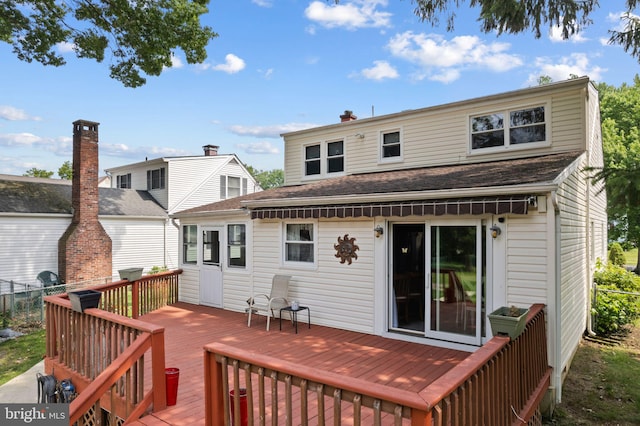 478 Alexander Ave, Maple Shade, NJ 08052 - rear view of house featuring a deck and a shingled roof