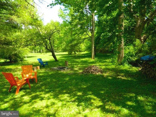 21 Long Ln, Malvern, PA 19355 - view of grassy yard featuring a fire pit