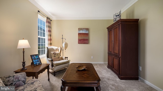 5510 Haverhill Ln, Doylestown, PA 18902 - sitting room with crown molding and light colored carpet