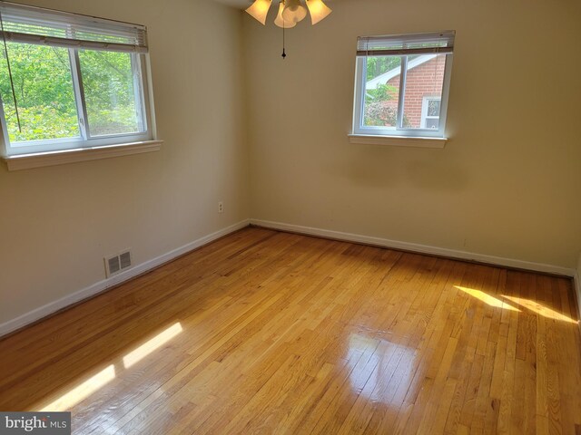 142 Fleetwood Ter, Silver Spring, MD 20910 - unfurnished room with light wood-style floors and ceiling fan