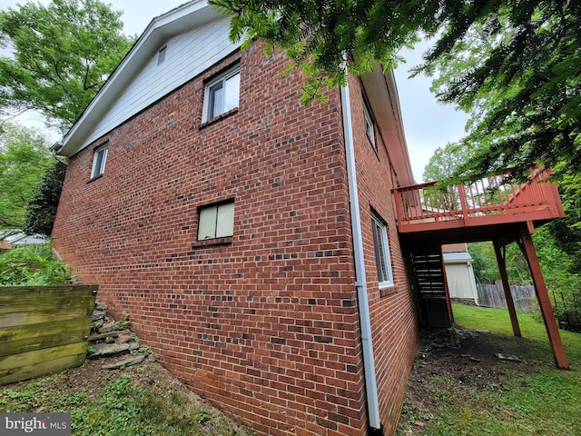 142 Fleetwood Ter, Silver Spring, MD 20910 - view of side of home with a deck and brick siding
