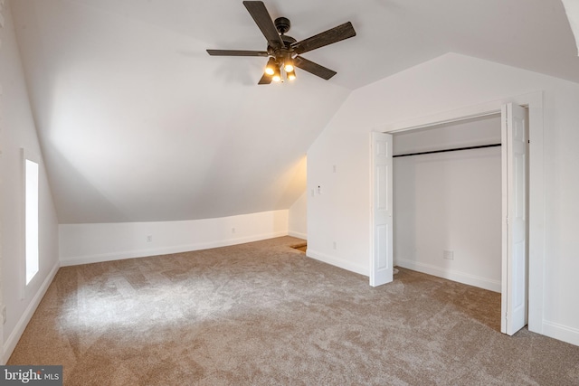 16 S 2nd St, Womelsdorf, PA 19567 - bonus room with vaulted ceiling, carpet, and a ceiling fan