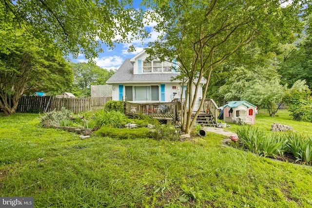 2178 Judith Rd, Hartly, DE 19953 - rear view of house with a deck and a shed