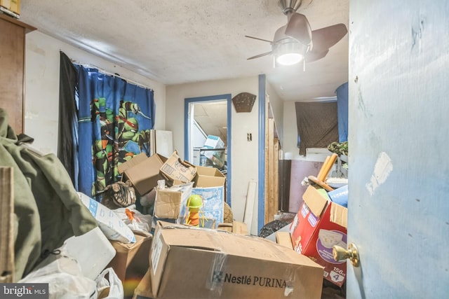 2178 Judith Rd, Hartly, DE 19953 - miscellaneous room with ceiling fan and a textured ceiling