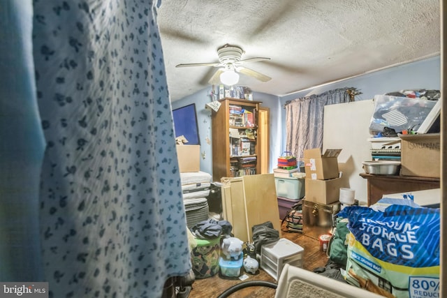 2178 Judith Rd, Hartly, DE 19953 - bedroom with a textured ceiling, wood finished floors, and ceiling fan