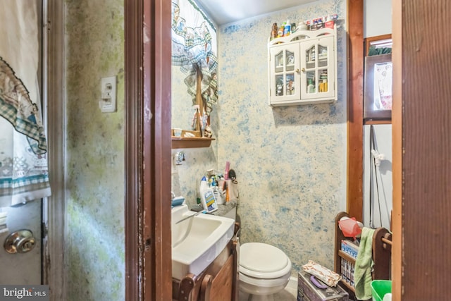 2178 Judith Rd, Hartly, DE 19953 - half bath featuring vanity and wallpapered walls