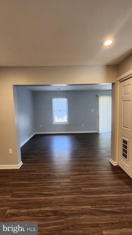 1756 Forest Park Dr, District Heights, MD 20747 - spare room featuring dark wood-type flooring and recessed lighting