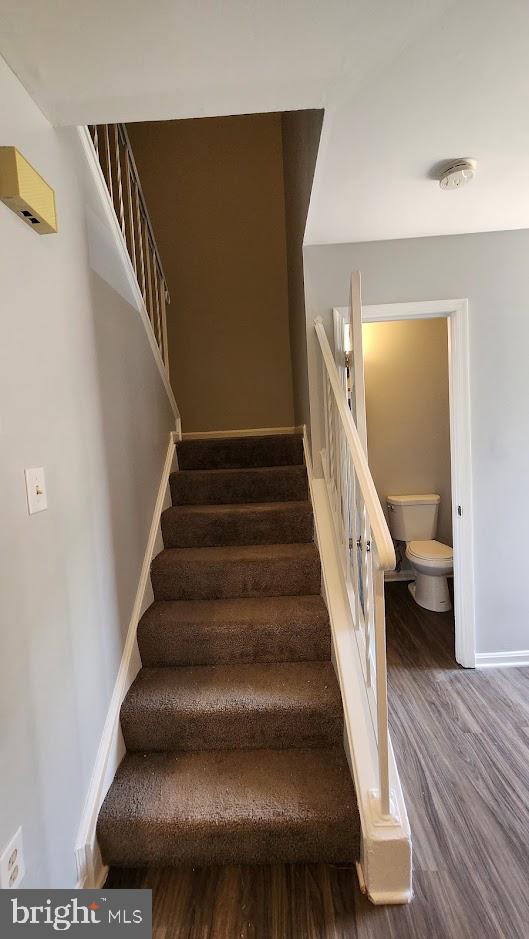 1756 Forest Park Dr, District Heights, MD 20747 - staircase with wood finished floors