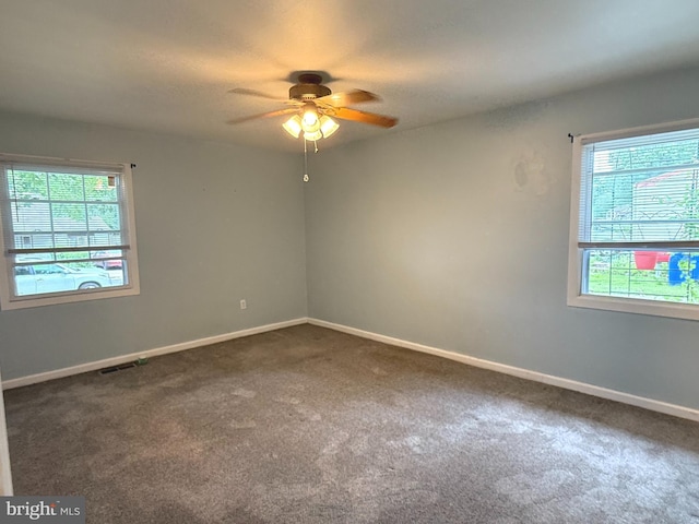 52 Henderson Ln, Willingboro, NJ 08046 - spare room with healthy amount of natural light, carpet flooring, and ceiling fan