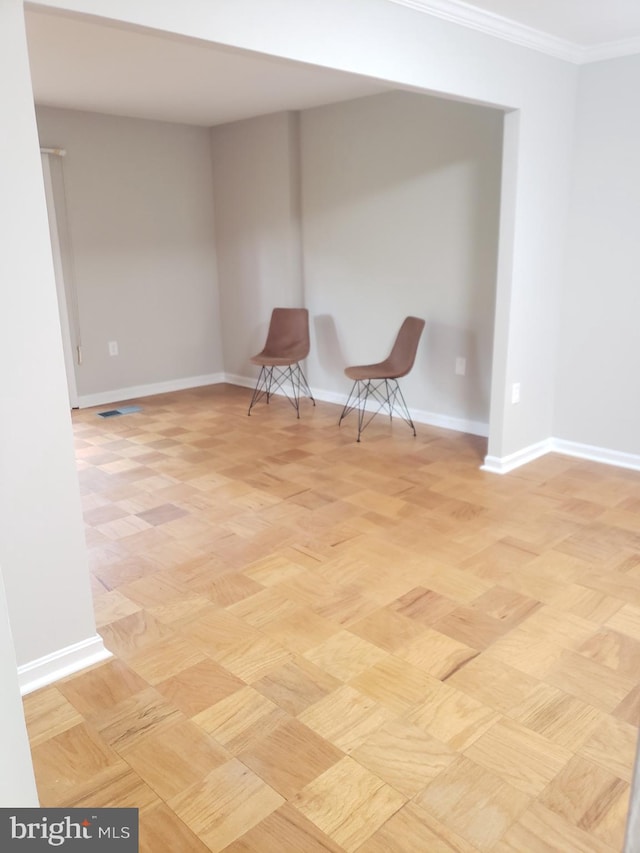 760 Princeton Pl Unit 1-760, Rockville, MD 20850 - sitting room featuring ornamental molding and baseboards