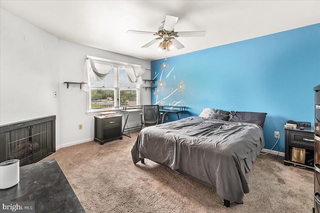 606 Knightsbridge Dr, Hagerstown, MD 21740 - carpeted bedroom with baseboards and ceiling fan
