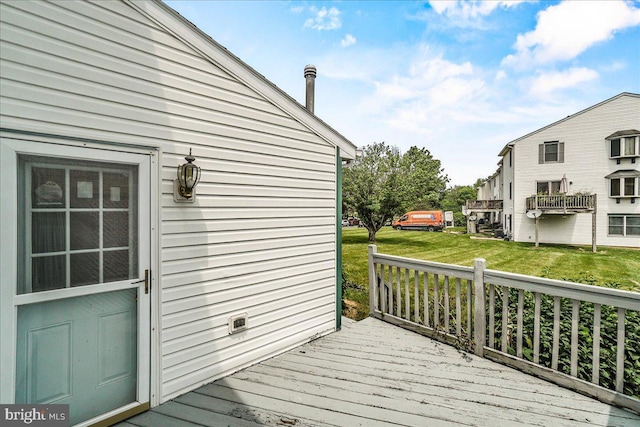 606 Knightsbridge Dr, Hagerstown, MD 21740 - wooden terrace with a lawn