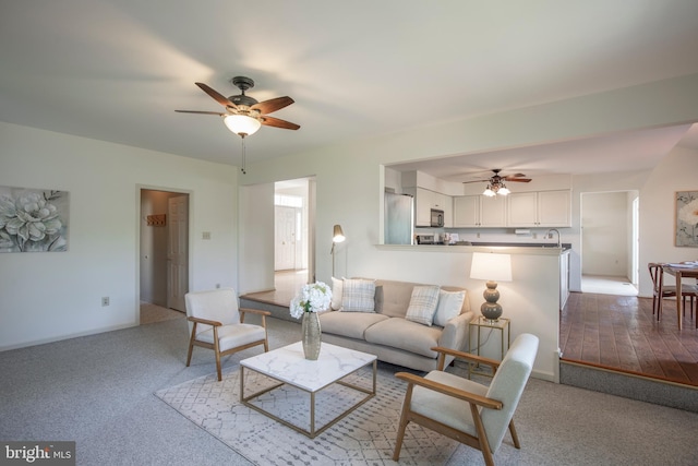505 Country Pointe Cir, Perkasie, PA 18944 - living room with a ceiling fan