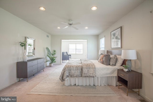 505 Country Pointe Cir, Perkasie, PA 18944 - carpeted bedroom featuring recessed lighting and ceiling fan