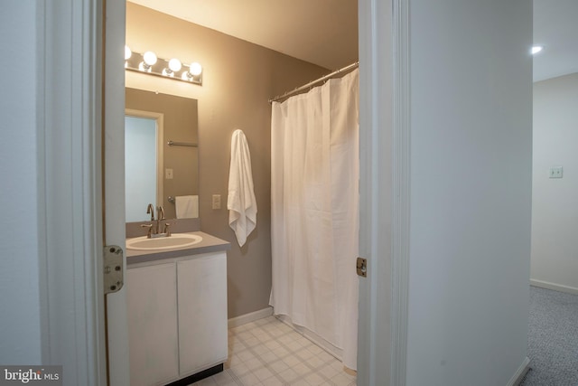 505 Country Pointe Cir, Perkasie, PA 18944 - bathroom featuring vanity and a shower with shower curtain