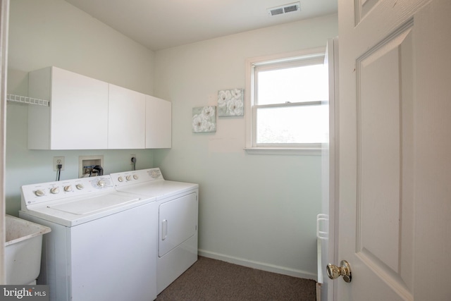 505 Country Pointe Cir, Perkasie, PA 18944 - laundry area with washer and clothes dryer, carpet, and cabinet space