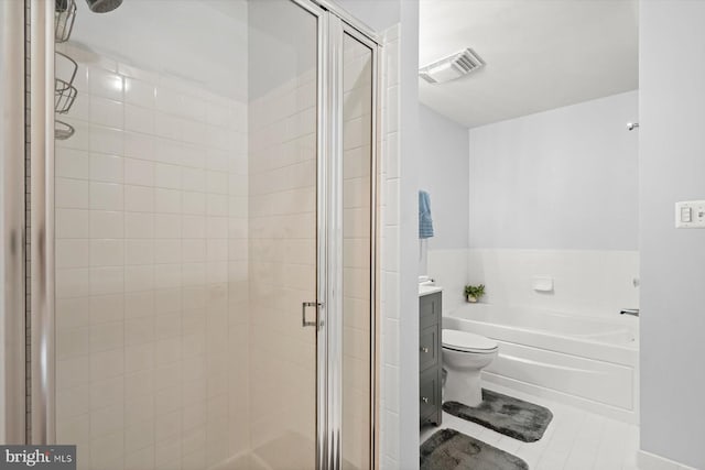 2044 Astilbe Way Unit 2044, Odenton, MD 21113 - bathroom with a shower stall, a garden tub, vanity, and tile patterned floors