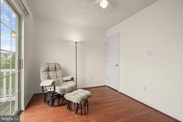 2044 Astilbe Way Unit 2044, Odenton, MD 21113 - living area featuring wood finished floors and a ceiling fan