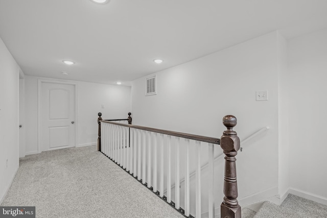 9434 Winchester Ave, Bunker Hill, WV 25413 - hall with an upstairs landing, recessed lighting, and carpet flooring