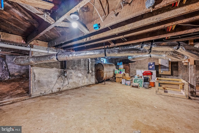 9434 Winchester Ave, Bunker Hill, WV 25413 - unfinished basement featuring oil tank and electric panel